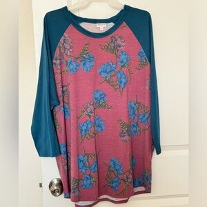 LuLaRoe Randy Baseball Tee - size 3X